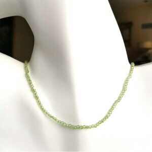 3mm  Peridot faceted bead  Necklace 🆕